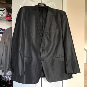 CALVIN KLEIN Men's Suit Jacket Grey Gray